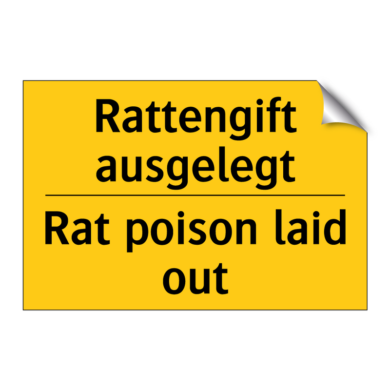 Rattengift ausgelegt - Rat poison laid out