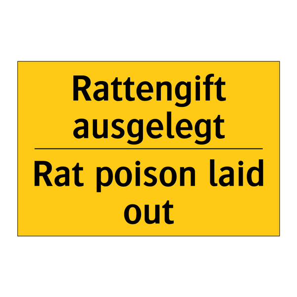 Rattengift ausgelegt - Rat poison laid out