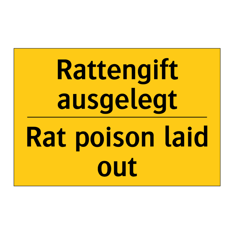 Rattengift ausgelegt - Rat poison laid out
