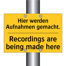 Hier werden Aufnahmen gemacht. - Recordings are being made here