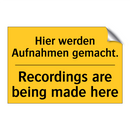 Hier werden Aufnahmen gemacht. - Recordings are being made here