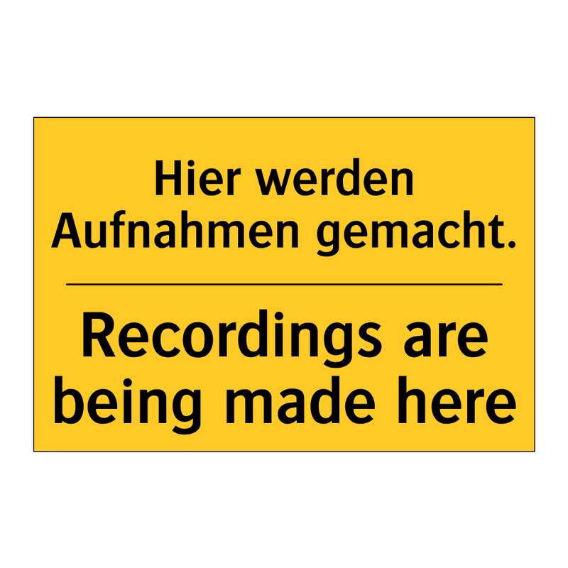 Hier werden Aufnahmen gemacht. - Recordings are being made here