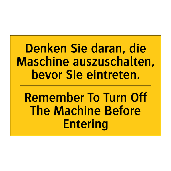 Denken Sie daran, die Maschine /.../ - Remember To Turn Off The Machine /.../