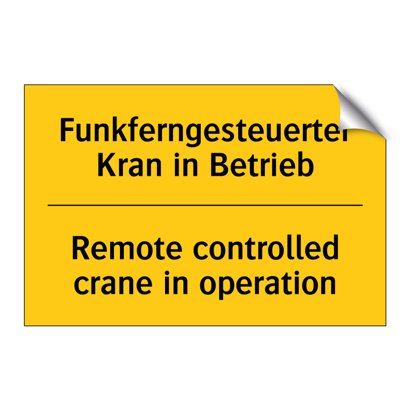 Funkferngesteuerter Kran in Betrieb/.../ - Remote controlled crane in operation/.../