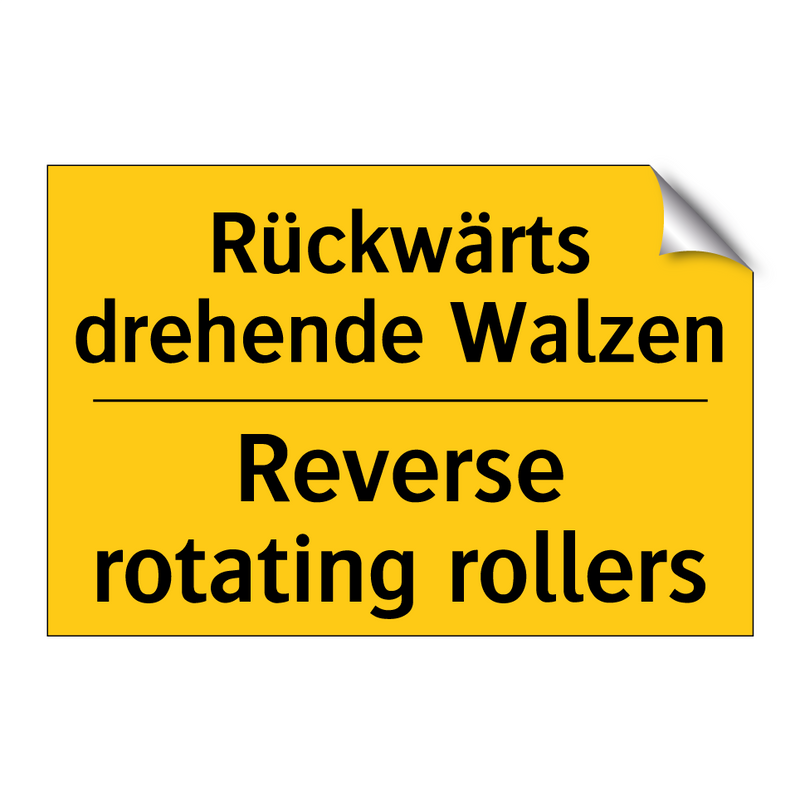 Rückwärts drehende Walzen - Reverse rotating rollers