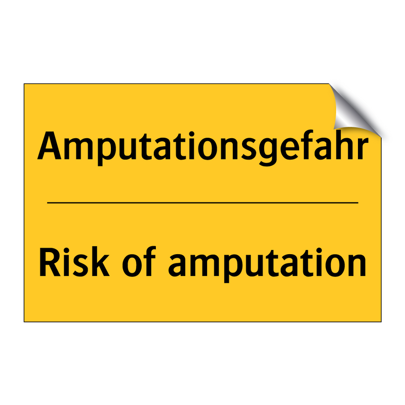 Amputationsgefahr - Risk of amputation
