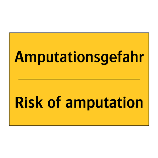 Amputationsgefahr - Risk of amputation