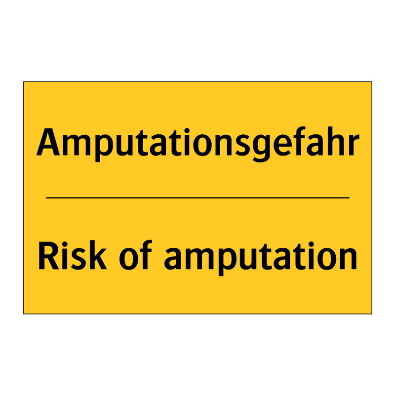Amputationsgefahr - Risk of amputation