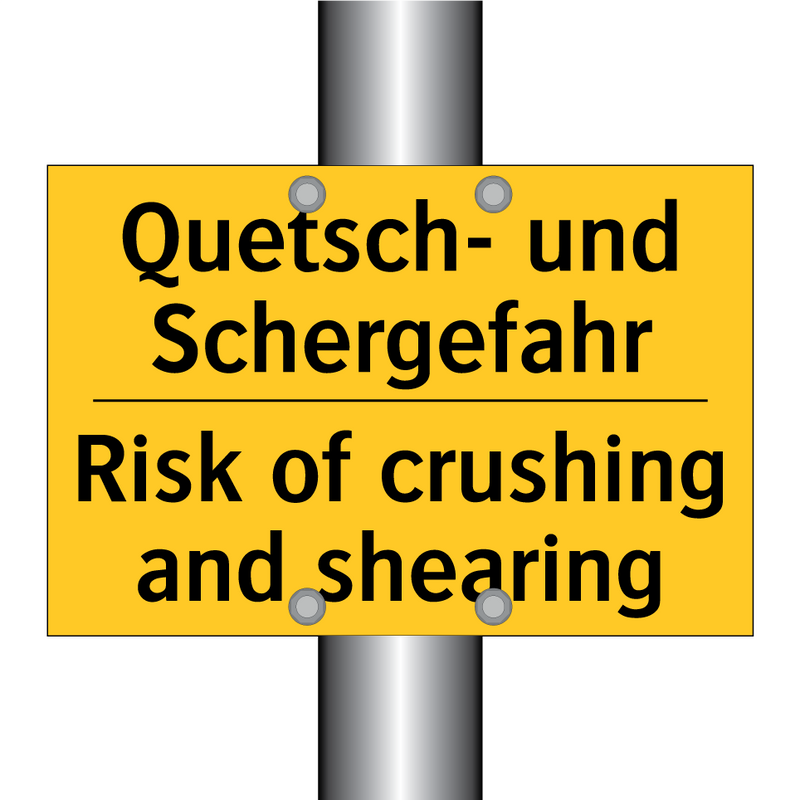 Quetsch- und Schergefahr - Risk of crushing and shearing