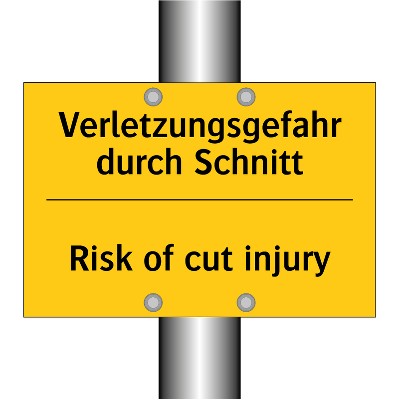 Verletzungsgefahr durch Schnitt/.../ - Risk of cut injury