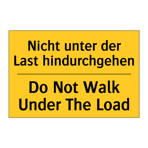 Nicht unter der Last hindurchgehen/.../ - Do Not Walk Under The Load