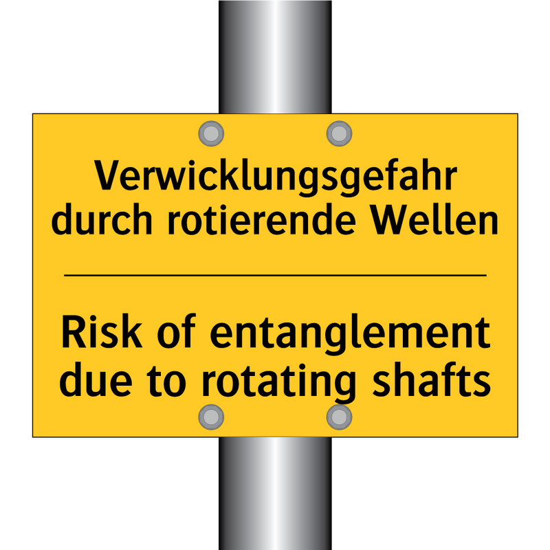Verwicklungsgefahr durch rotierende /.../ - Risk of entanglement due to rotating /.../