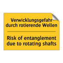 Verwicklungsgefahr durch rotierende /.../ - Risk of entanglement due to rotating /.../