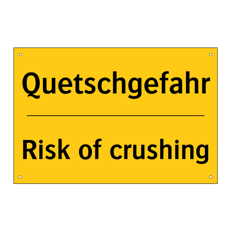 Quetschgefahr - Risk of crushing