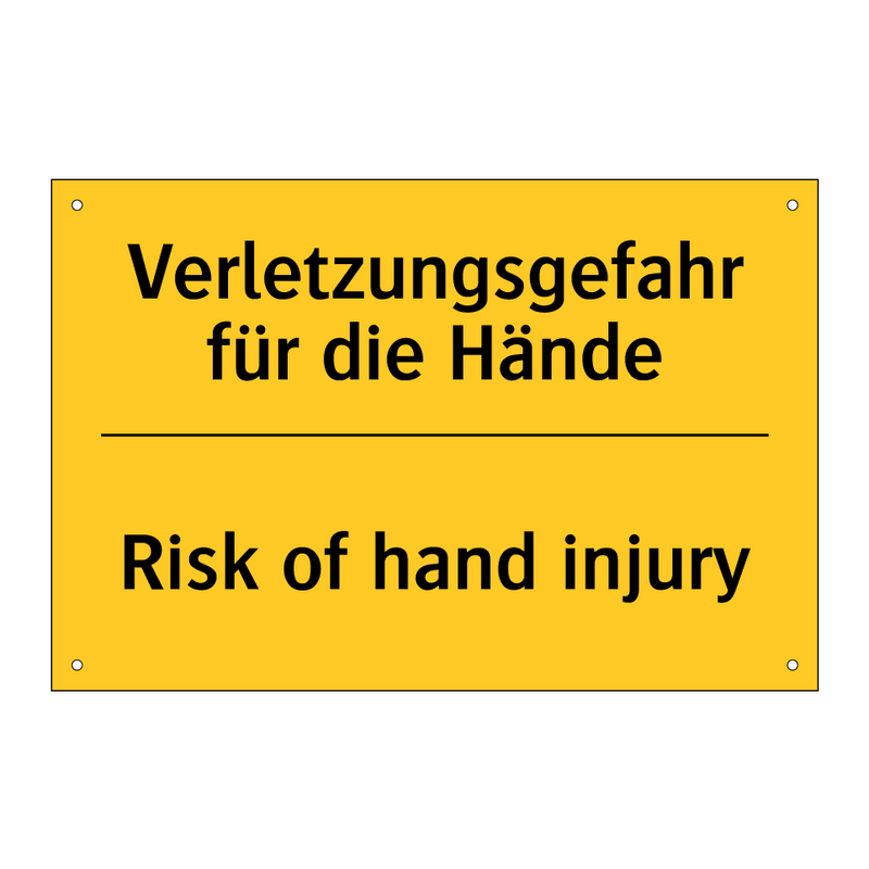 Verletzungsgefahr für die Hände/.../ - Risk of hand injury
