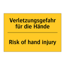Verletzungsgefahr für die Hände/.../ - Risk of hand injury