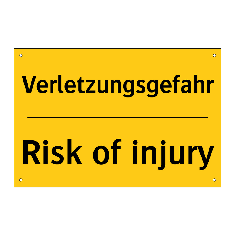 Verletzungsgefahr - Risk of injury