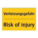 Verletzungsgefahr - Risk of injury