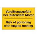 Vergiftungsgefahr bei laufendem /.../ - Risk of poisoning with engine /.../