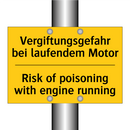 Vergiftungsgefahr bei laufendem /.../ - Risk of poisoning with engine /.../