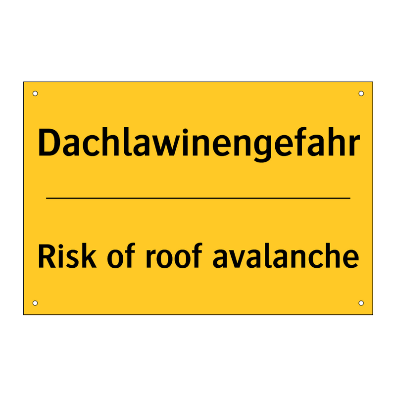 Dachlawinengefahr - Risk of roof avalanche