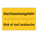 Dachlawinengefahr - Risk of roof avalanche