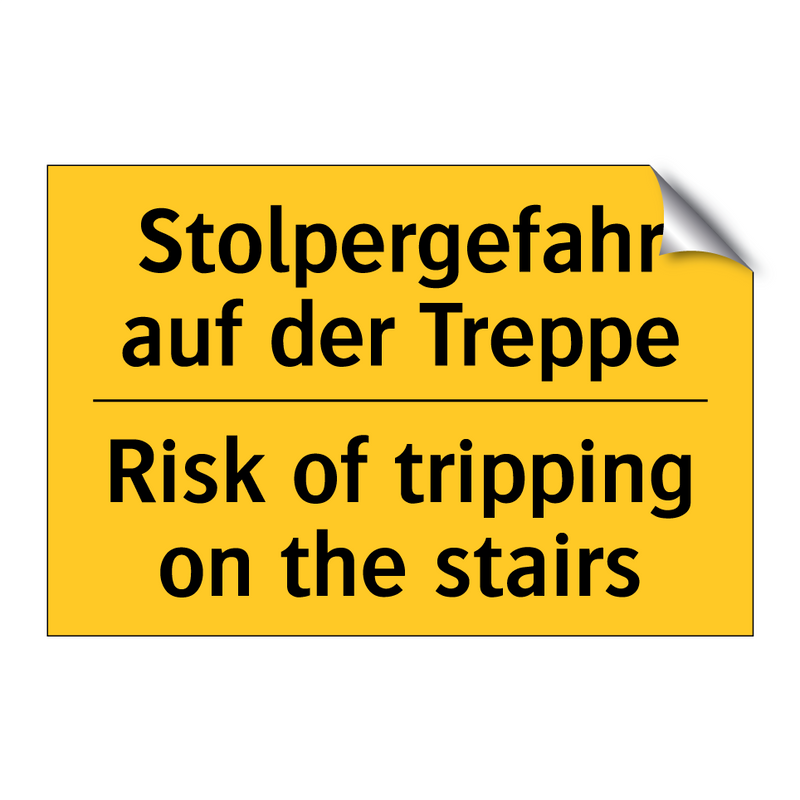Stolpergefahr auf der Treppe - Risk of tripping on the stairs