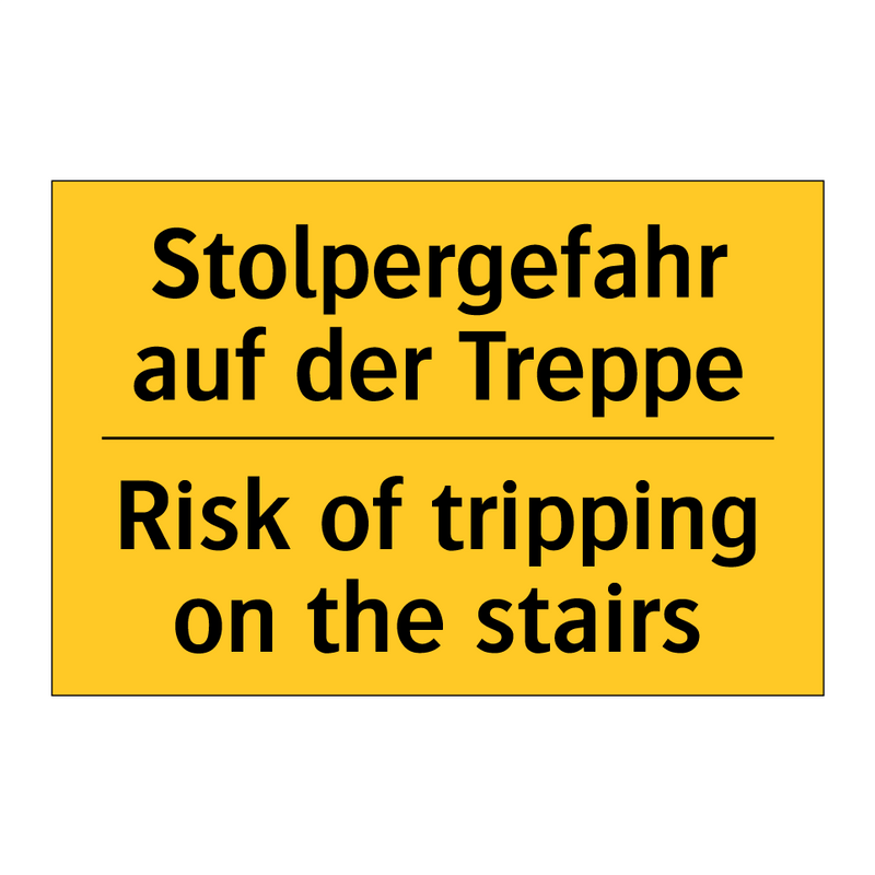 Stolpergefahr auf der Treppe - Risk of tripping on the stairs