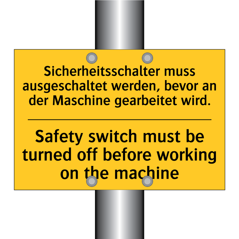 Sicherheitsschalter muss ausgeschaltet /.../ - Safety switch must be turned off /.../