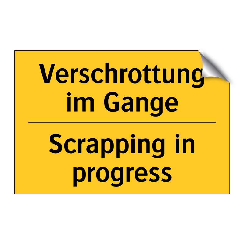 Verschrottung im Gange - Scrapping in progress