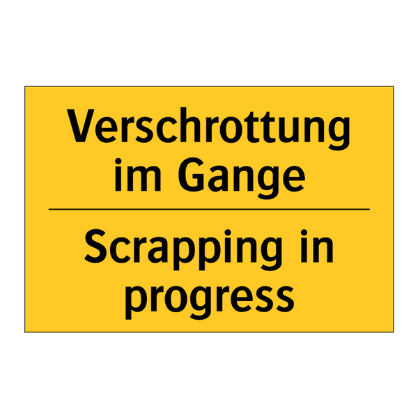 Verschrottung im Gange - Scrapping in progress