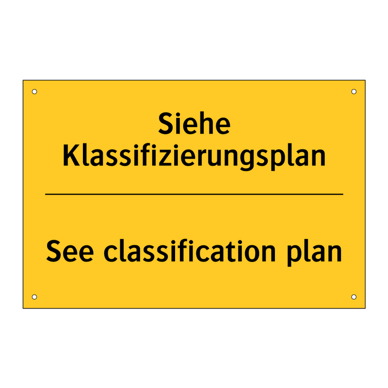 Siehe Klassifizierungsplan - See classification plan