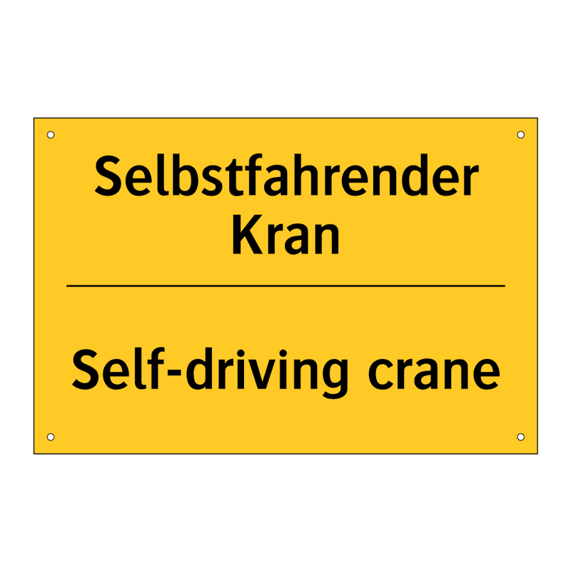Selbstfahrender Kran - Self-driving crane