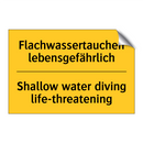 Flachwassertauchen lebensgefährlich/.../ - Shallow water diving life-threatening/.../