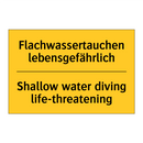 Flachwassertauchen lebensgefährlich/.../ - Shallow water diving life-threatening/.../