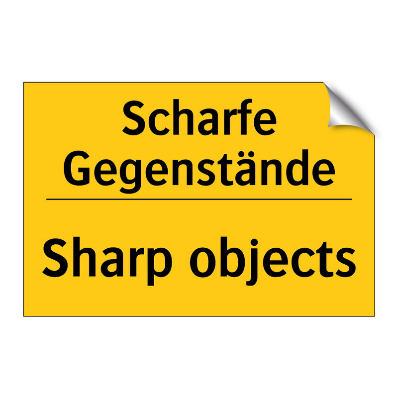 Scharfe Gegenstände - Sharp objects