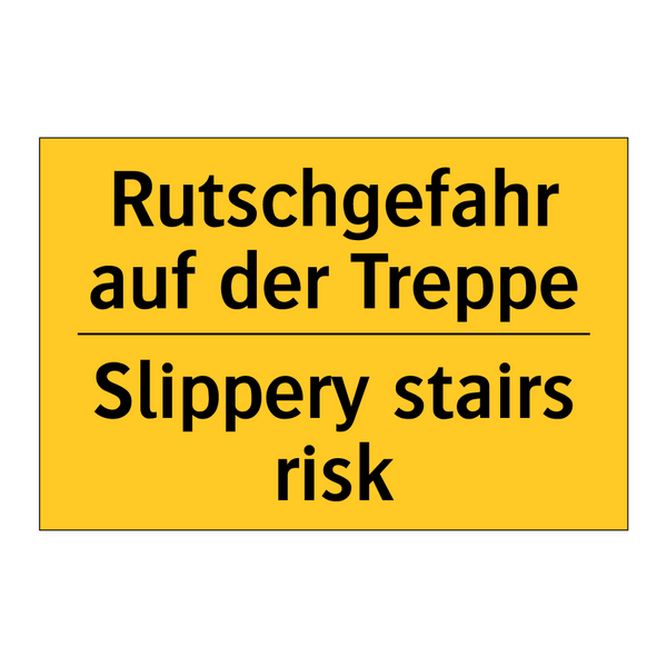 Rutschgefahr auf der Treppe - Slippery stairs risk