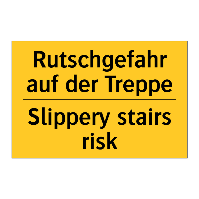 Rutschgefahr auf der Treppe - Slippery stairs risk