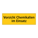 Vorsicht Chemikalien im Einsatz