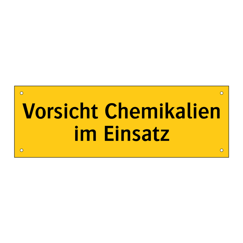 Vorsicht Chemikalien im Einsatz