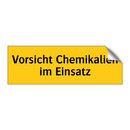 Vorsicht Chemikalien im Einsatz