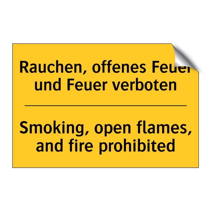 Rauchen, offenes Feuer und Feuer /.../ - Smoking, open flames, and fire /.../