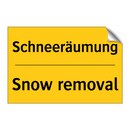 Schneeräumung - Snow removal