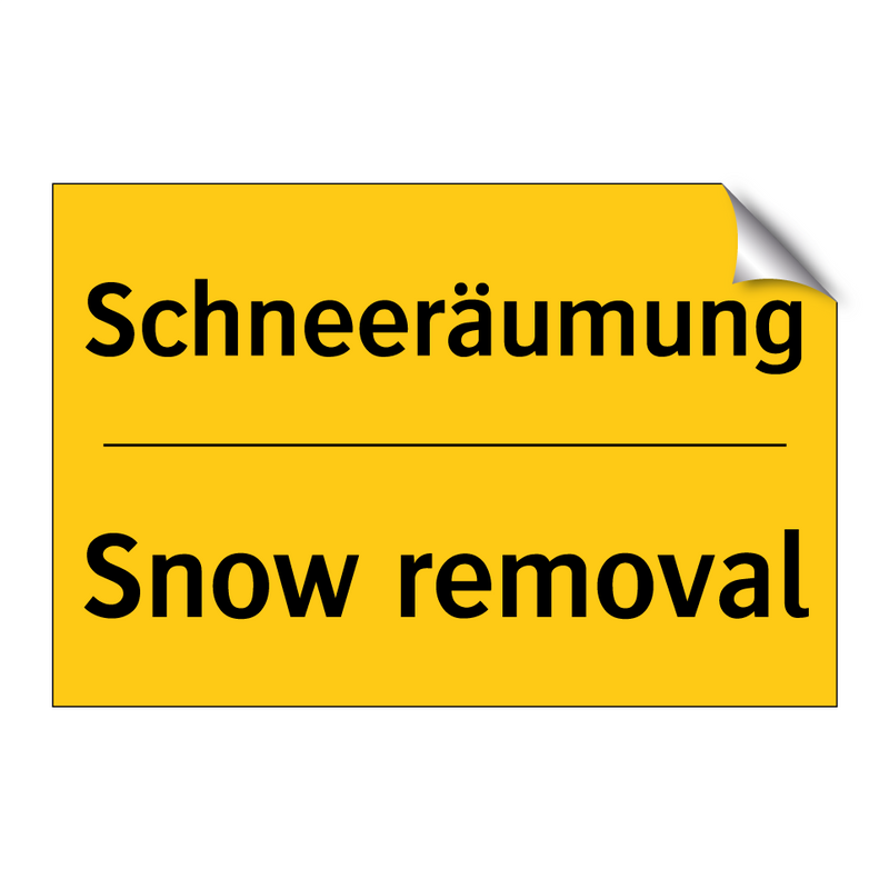 Schneeräumung - Snow removal
