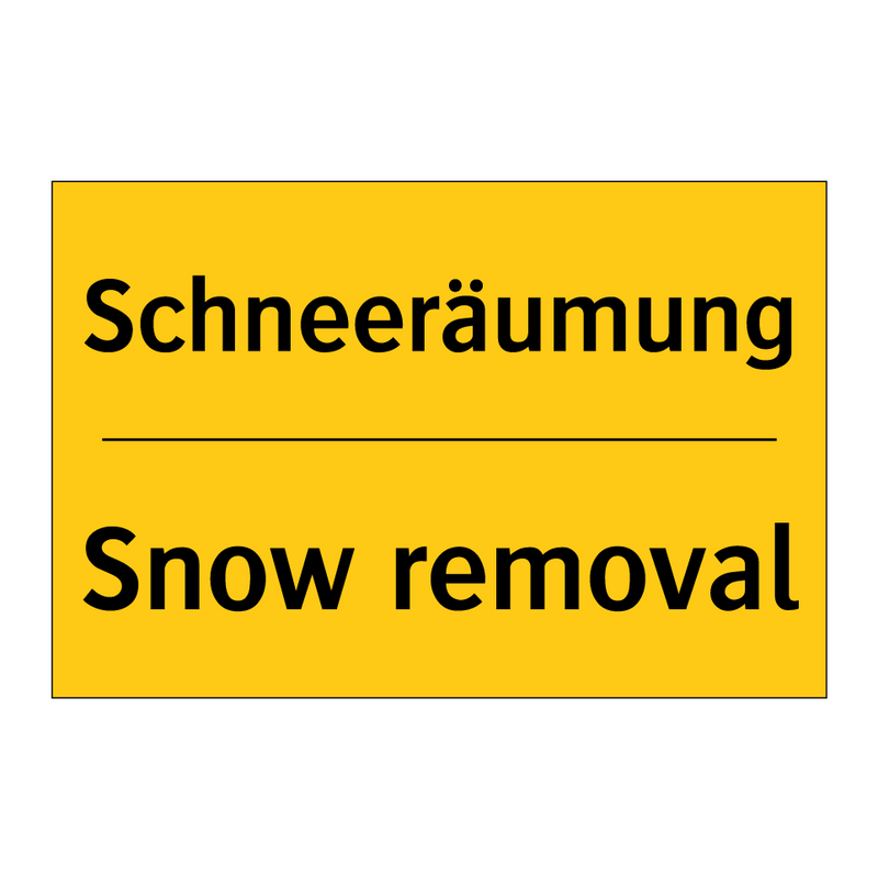 Schneeräumung - Snow removal