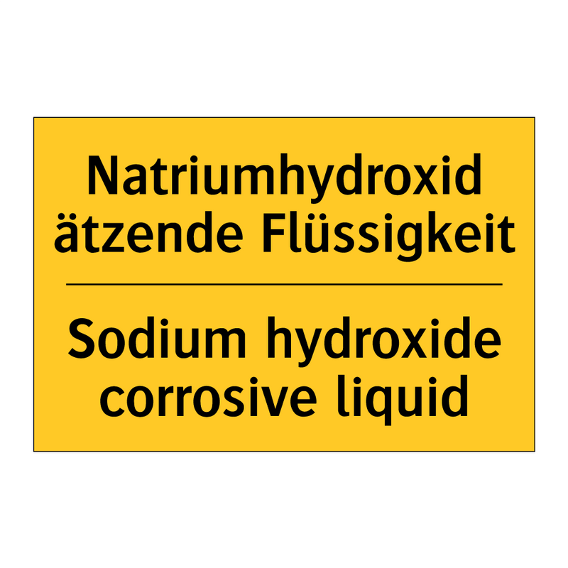 Natriumhydroxid ätzende Flüssigkeit/.../ - Sodium hydroxide corrosive liquid/.../