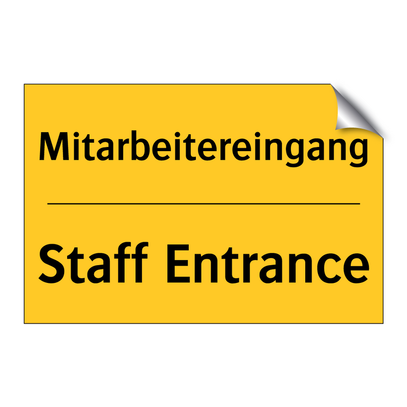 Mitarbeitereingang - Staff Entrance