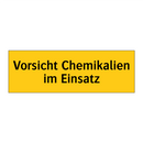 Vorsicht Chemikalien im Einsatz