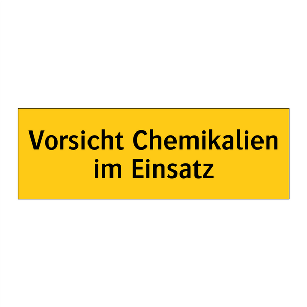 Vorsicht Chemikalien im Einsatz