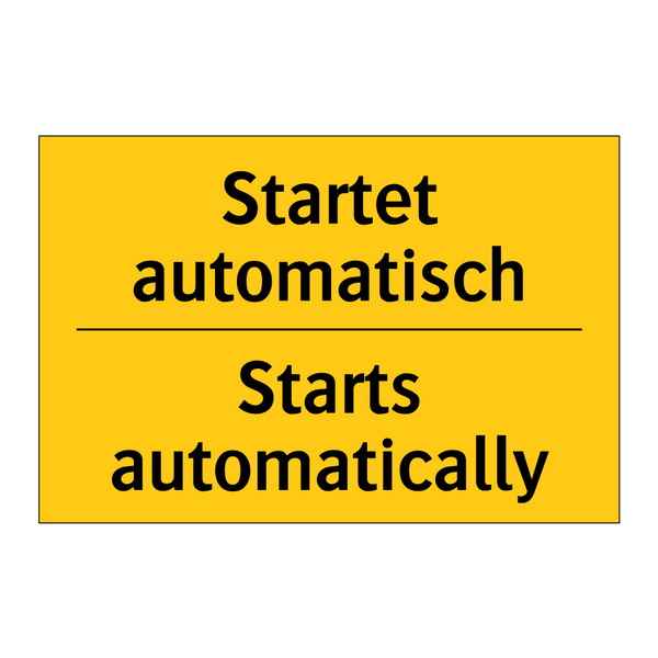 Startet automatisch - Starts automatically
